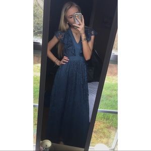 Blue Lace Maxi Dress